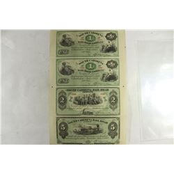 UNCUT SHEET OF 4-1873 SOUTH CAROLINA RAIL ROAD