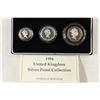 Image 2 : 1994 UNITED KINGDOM THREE-COIN SILVER PROOF