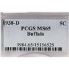 Image 3 : 1938-D BUFFALO NICKEL PCGS MS65