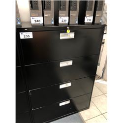 BLACK HON 4 DRAWER FILE CABINET