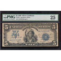 1899 $5 Chief Silver Certificate PMG 25