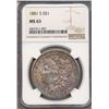 Image 1 : 1881-S $1 Morgan Silver Dollar Coin NGC MS63