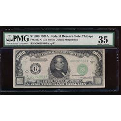 1934A $1000 Chicago Federal Reserve Note PMG 35