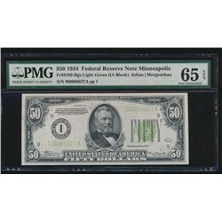 1934 $50 Minneapolis Federal Reserve Note PMG 65EPQ