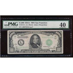 1934A $1000 San Francisco Federal Reserve Note PMG 40