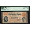 Image 1 : 1861 $10 Confederate States of America Note PCGS 25PPQ