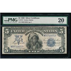 1899 $5 Chief Silver Certificate PMG 20