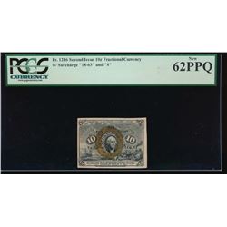 10 Cent Fractional Currency Note PCGS 62PPQ