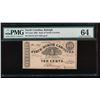 Image 1 : 1862 Ten Cent North Carolina Obsolete Note PMG 64