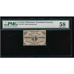 3 Cent Third Issue Fractional Note PMG 58