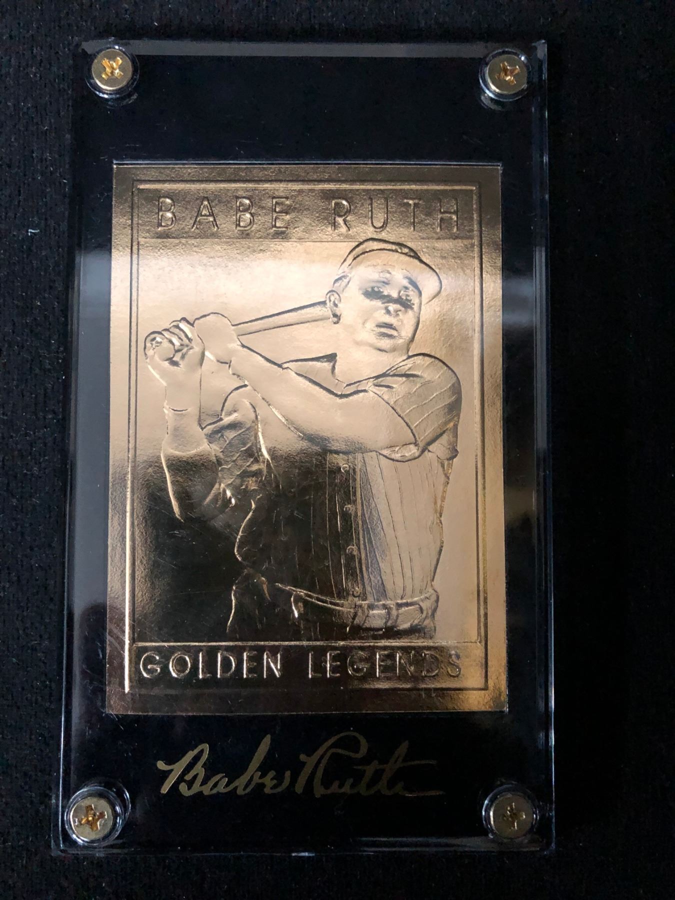BABE RUTH 1994 GOLDEN LEGENDS LIMITED EDITION #GL1 22 KARAT GOLD N.Y ...