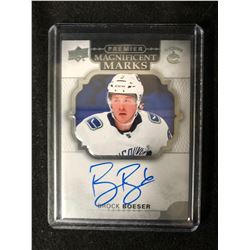 2017-18 UD Premier Magnificent Marks Brock Boeser Auto