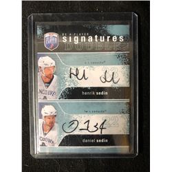 2007-08 Upper Deck Be a Player - Signatures Double  [Autographed] #2S-SS - Henrik Sedin Daniel Sedin