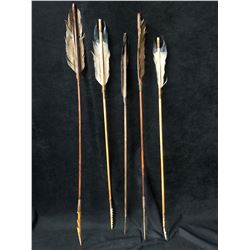 5 AUTHENTIC ARCHERY ARROWS HAND MADE