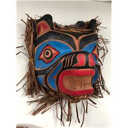 LARGE NATIVE ART BEAR MASK SIGNED BY ANDY WESLEY