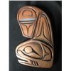 Image 1 : HAND CARVED NATIVE KILLER WHALE PLAQUE SIGNED BY CHRISTINE TURNER