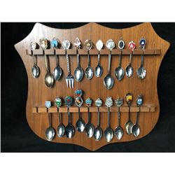 COLLECTOR SPOONS WITH DISPLAY