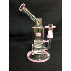 EVOLUTION MIST 8" PINK GLASS BONG W/ BOWL