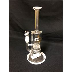 EVOLUTION SUPER CELL 9.5" WHITE GLASS BONG W/ BOWL