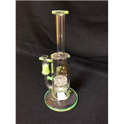 EVOLUTION SUPER CELL 9.5" APPLE GREEN GLASS BONG W/ BOWL