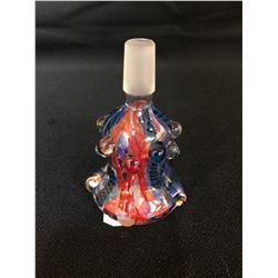 HONEYCOMB DOME BLUE BLOWN GLASS BOWL