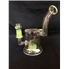 Image 1 : EVOLUTION DIAMOND DUST 8" APPLE GREEN GLASS BONG W/ BOWL