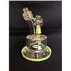 Image 1 : EVOLUTION ECLIPSE 6.25" APPLE GREEN GLASS BONG W/ BOWL