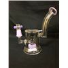 Image 1 : EVOLUTION DIAMOND DUST 8" PURPLE GLASS BONG W/ BOWL