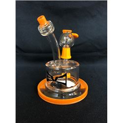 EVOLUTION ECLIPSE 6.25" ORANGE GLASS BONG W/ BOWL