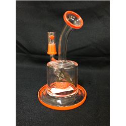 EVOLUTION HALO 6.75" RED GLASS BONG