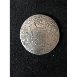 1796 CUD/ CHOPMARKS SPANISH SILVER 8 REALES EIGHT REAL US COLONIAL DOLLAR COIN