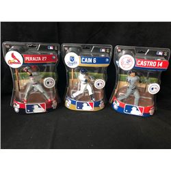 IMPORTS DRAGON BASEBALL FIGURES LOT (PERALTA/ CAIN/ CASTRO)