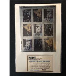 STAR WARS OFFICIAL LEGAL TENDER POSTAGE STAMP ISSUE COLLECTOR SET W/ COA (#1484)