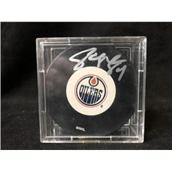 ANDREW COGLIANO SIGNED EDMONTON OILERS PUCK