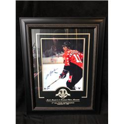 1982 MARK MESSIER SIGNED 8" X 10" FRAMED ALL-STAR HOCKEY PHOTO (1ST ALL-STAR APPEARANCE)