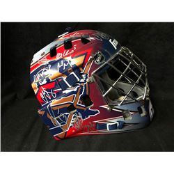 2005-06 EDMONTON OILERS TEAM SIGNED GOALIE MASK W/ COA