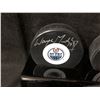 Image 2 : EDMONTON OILERS SIGNED HOCKEY PUCKS WITH CUSTOM DISPLAY (GAI COA)