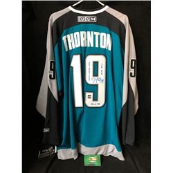 LIMITED EDITION JOE THORNTON SIGNED SHARKS HOCKEY JERSEY (CSI COA) 39 OF 125