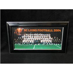 WALLY BUONO SIGNED BC LIONS TEAM PHOTO PRINT (FRAMED)
