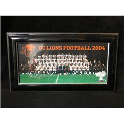 WALLY BUONO SIGNED BC LIONS TEAM PHOTO PRINT (FRAMED)