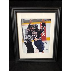 GEORGES LARAQUE SIGNED 8" X 10" FRAMED HOCKEY PHOTO