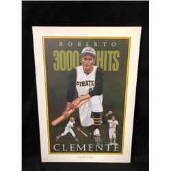 30 X 30 ROBERTO CLEMENTE 3000 HITS FRAMED DISPLAY