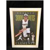 Image 1 : 30 X 30 ROBERTO CLEMENTE 3000 HITS FRAMED DISPLAY