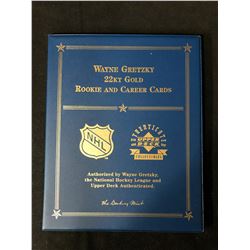 Wayne Gretzky 22kt Gold Rookie and Career Cards