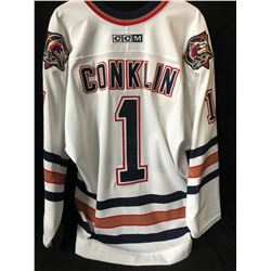 TY CONKLIN SIGNED CCM EDMONTON OILERS JERSEY