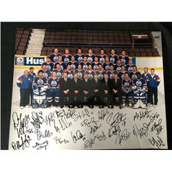 1995 EDMONTON OILERS TEAM SIGNED 16 X 20 PHOTO ( CLASSIC COA)