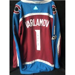 SEMYON VARLAMOV SIGNED COLORADO AVALANCHE ADIDAS PRO JERSEY (JSA COA)