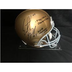 Everett Golson Signed Notre Dame Fighting Irish Helmet Inscribed (JSA Hologram)