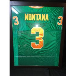 JOE MONTANA SIGNED AND FRAMED NOTRE DAME FOOTBALL JERSEY WITH COA