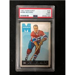 1962 PARKHURST #38 HENRI RICHARD (NM 7 ST) PSA GRADE